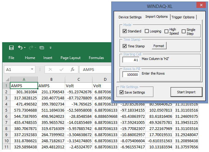 WinDaq/XL Acquisition and Playback Add-on