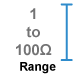 This amplifier module measures 1 to 100 Ohm.